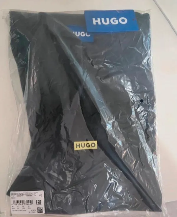 Tricou cu imprimeu Hugo XXL | Bleumarin, Logo - Image 7