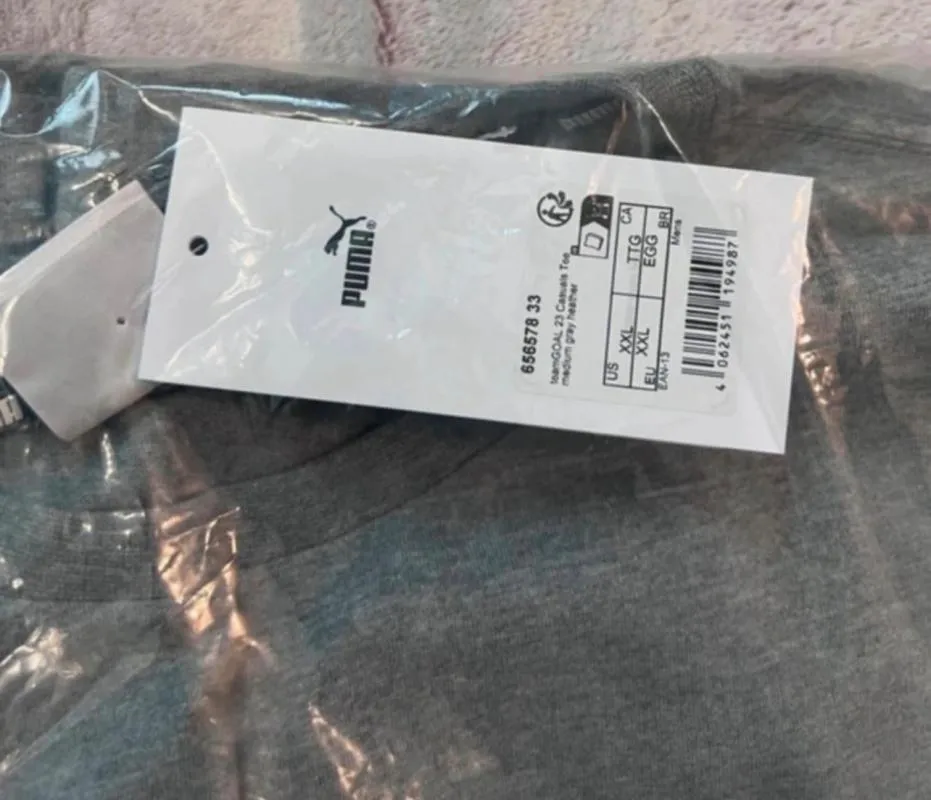 Tricou sport Puma XXL | Gri, Logo, Bumbac - Image 5