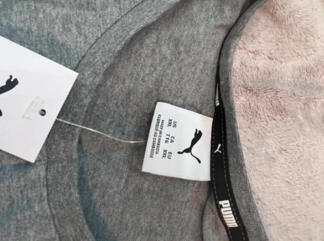 Tricou sport Puma XXL | Gri, Logo, Bumbac - Image 9