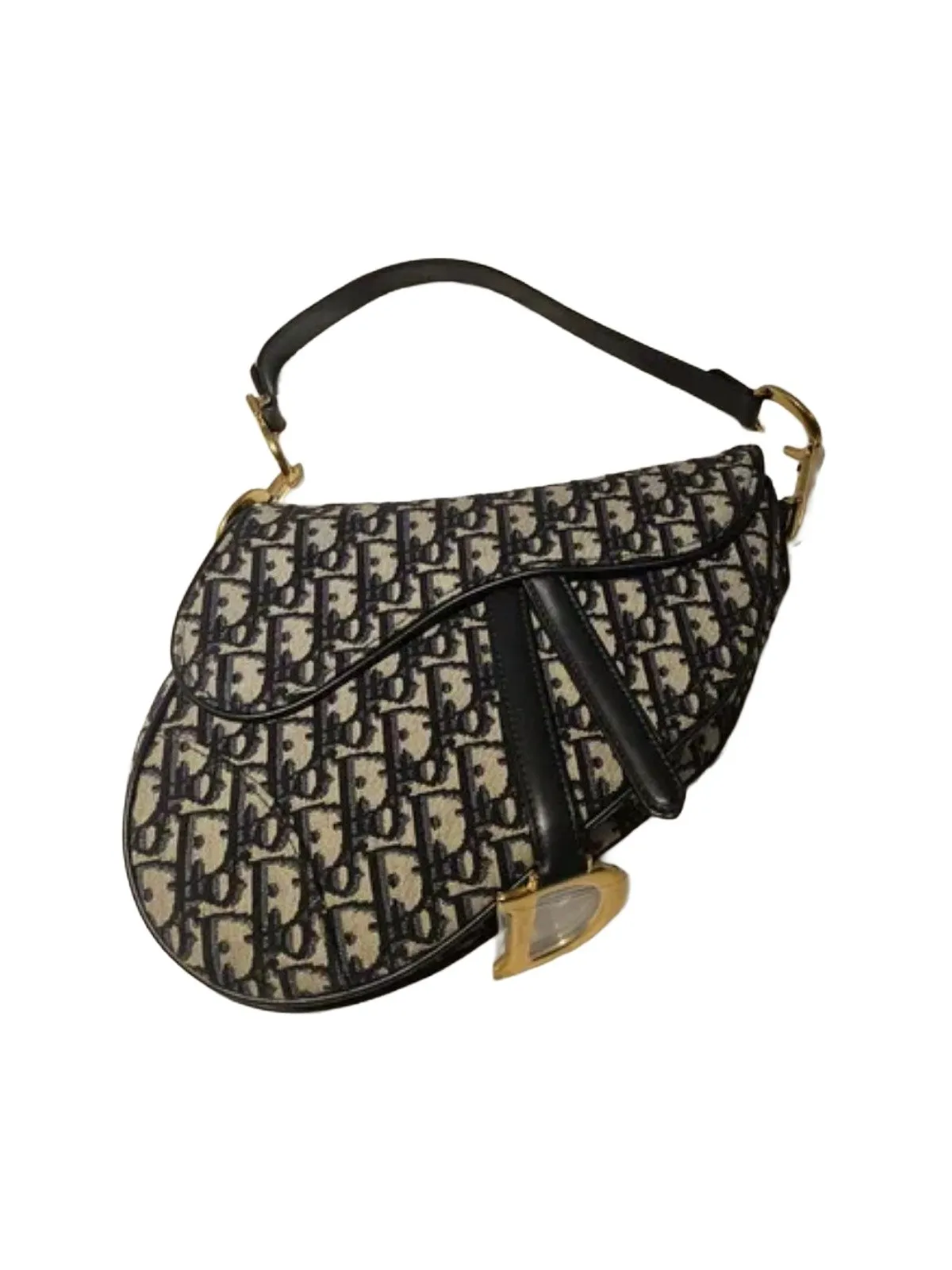 Geantă de mână Christian Dior | Albastru, Logo, Pânză