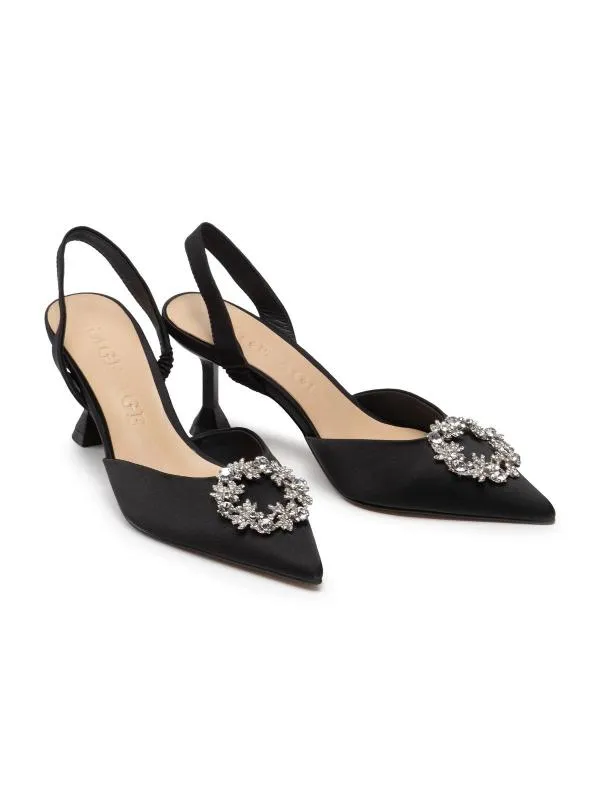 Pantofi cu toc mic stiletto slip-on Rage Age EU 39 | Negru