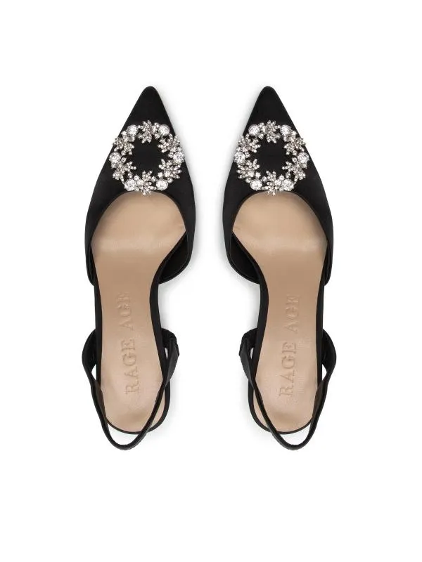 Pantofi cu toc mic stiletto slip-on Rage Age EU 39 | Negru - Image 2