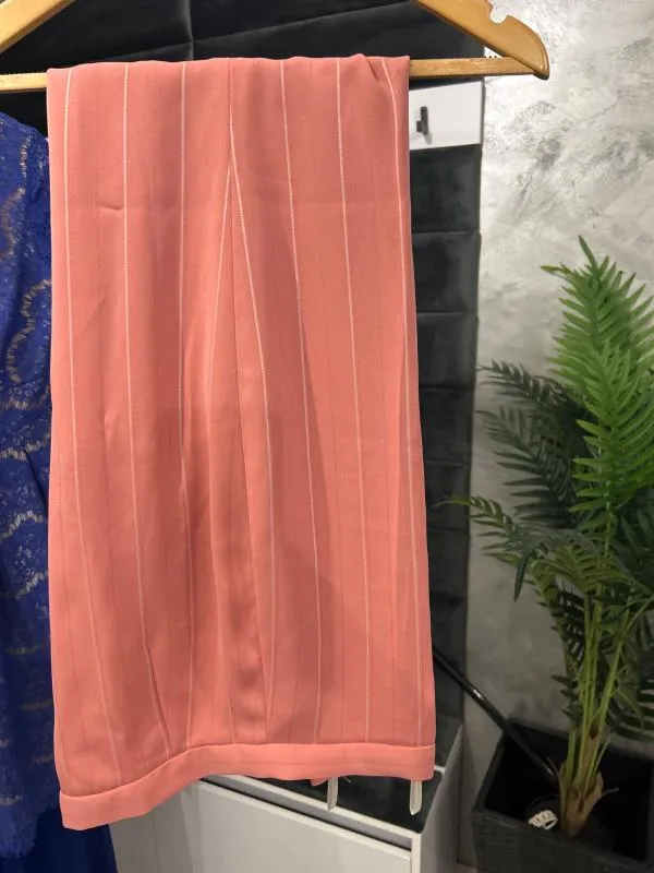 Costum cu sacou și pantaloni Makril L | Roz, Curvy, Dungi, Elastan - Image 4