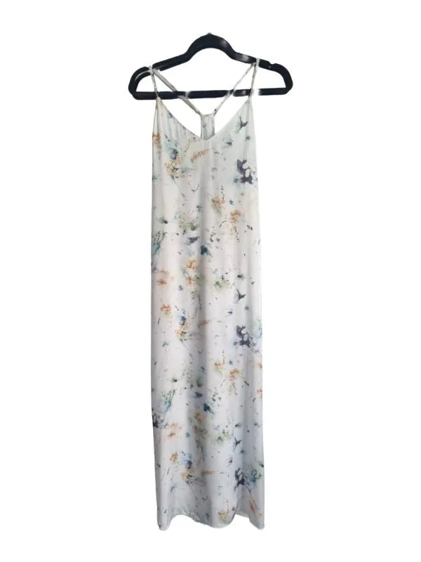 Rochie de vară Zara L | Alb, Midi, Bretele subțiri, Floral & Tropical