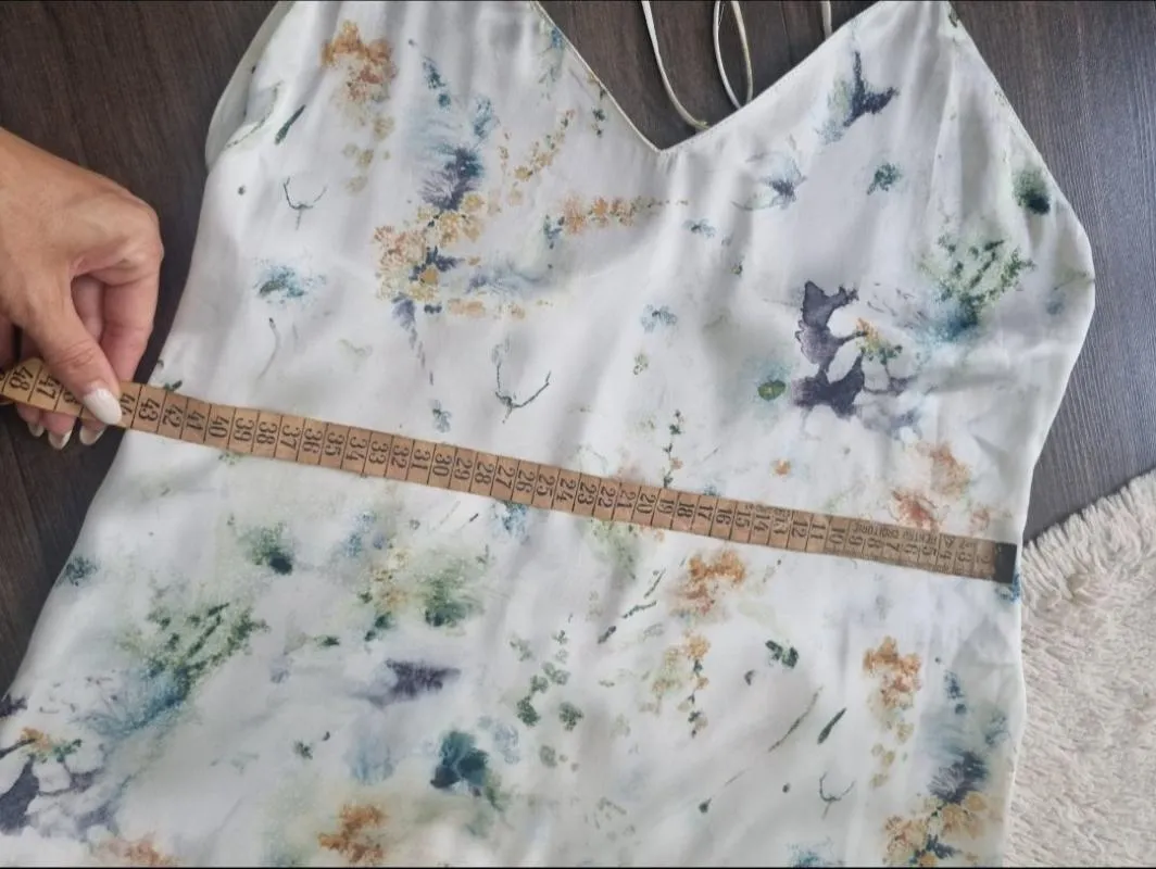 Rochie de vară Zara L | Alb, Midi, Bretele subțiri, Floral & Tropical - Image 6