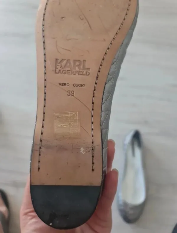 Balerini slip-on Karl Lagerfeld EU 39 | Argintiu - Image 4