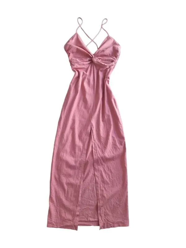 Rochie de vară Zara S | Roz, Midi, Bretele subțiri
