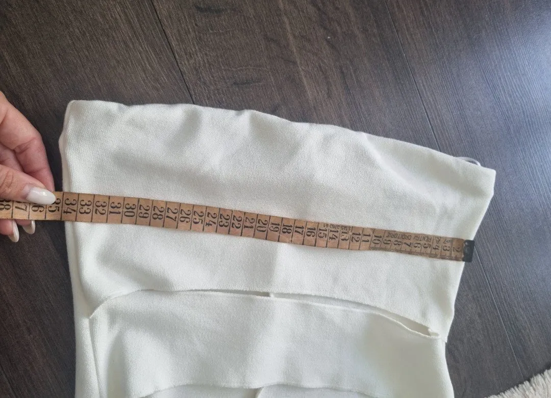Rochie de vară Zara S-M | Alb, Midi, Cu umerii goi - Image 8