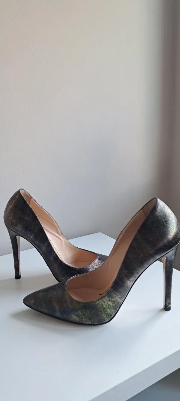 Pantofi cu toc înalt stiletto slip-on Musette EU 37 | Gri - Image 2