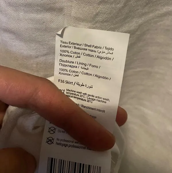Fustă cloș Camaieu M | Alb, Maxi, Talie medie, Cloș fit, Bumbac - Image 8