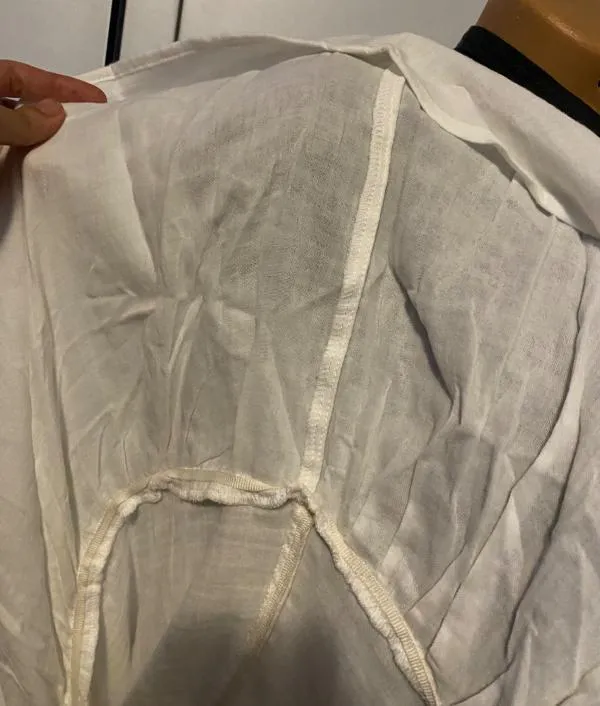 Fustă cloș Camaieu M | Alb, Maxi, Talie medie, Cloș fit, Bumbac - Image 4