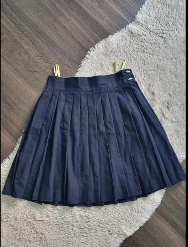 Fustă plisată C&A S | Bleumarin, Mini, Talie medie, Plisată fit - Image 2