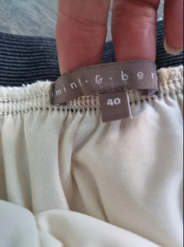 Fustă plisată Mint & Berry L | Crem, Midi, Talie medie, Plisată fit - Image 4