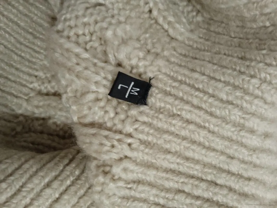 Fular  Mini tunică Arma M | Bej, Cropped (Scurt), Regular fit, Monocrom, Lână - Image 6