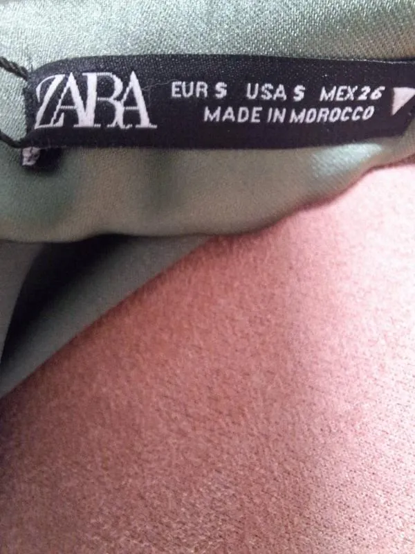 Rochie de seară Zara S | Khaki, Mini, Bretele după gât, Satinat, Poliester - Image 7