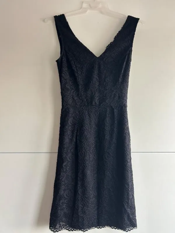 Rochie casual Only One XS | Negru, Mini, Fără mâneci, Monocrom, Dantelă - Image 2