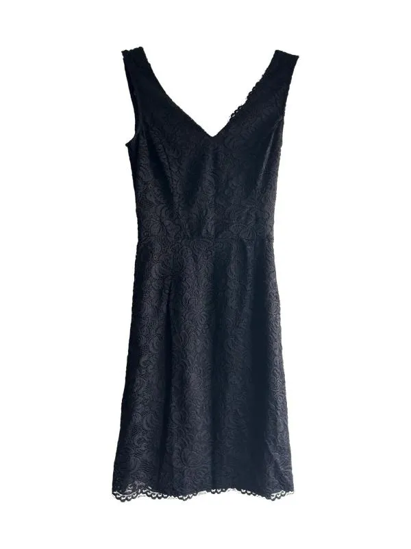 Rochie casual Only One XS | Negru, Mini, Fără mâneci, Monocrom, Dantelă