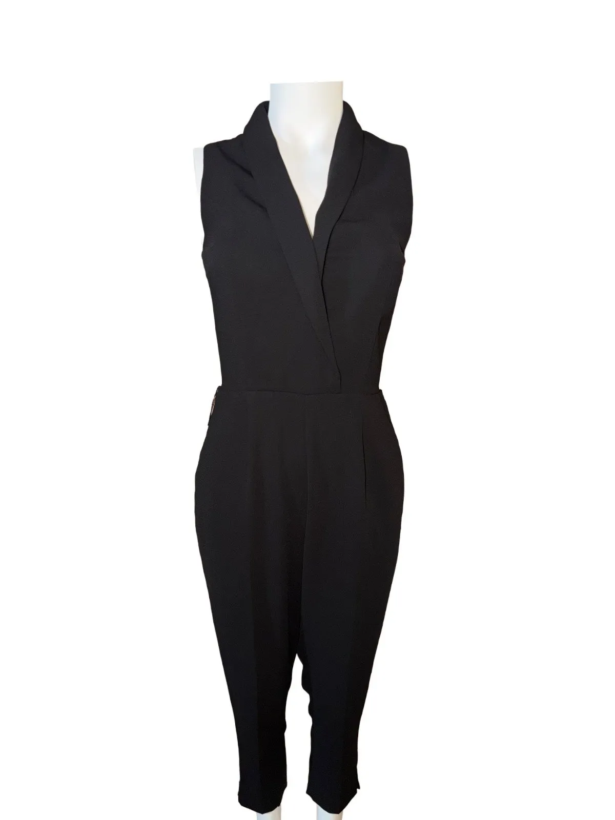 Salopetă lungă H&M XS | Negru, Fără mâneci, Monocrom