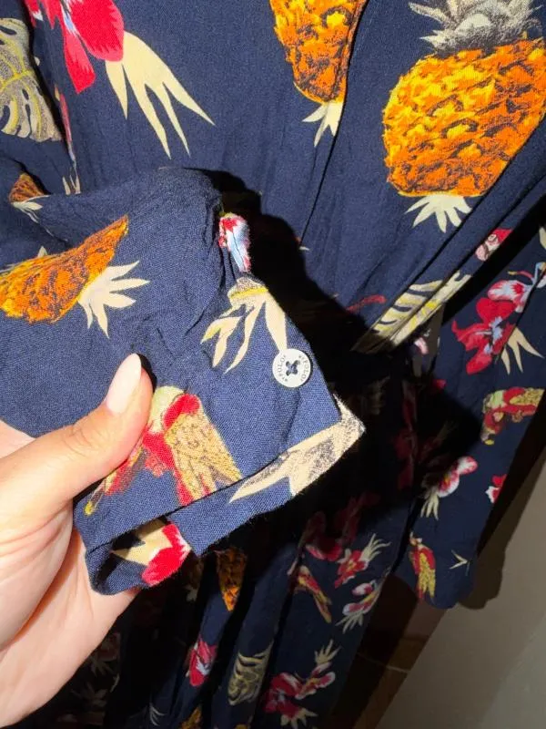 Rochie casual My Polo X S | Multicolor, Maxi, Mânecă lungă, Floral & Tropical, Bumbac - Image 6