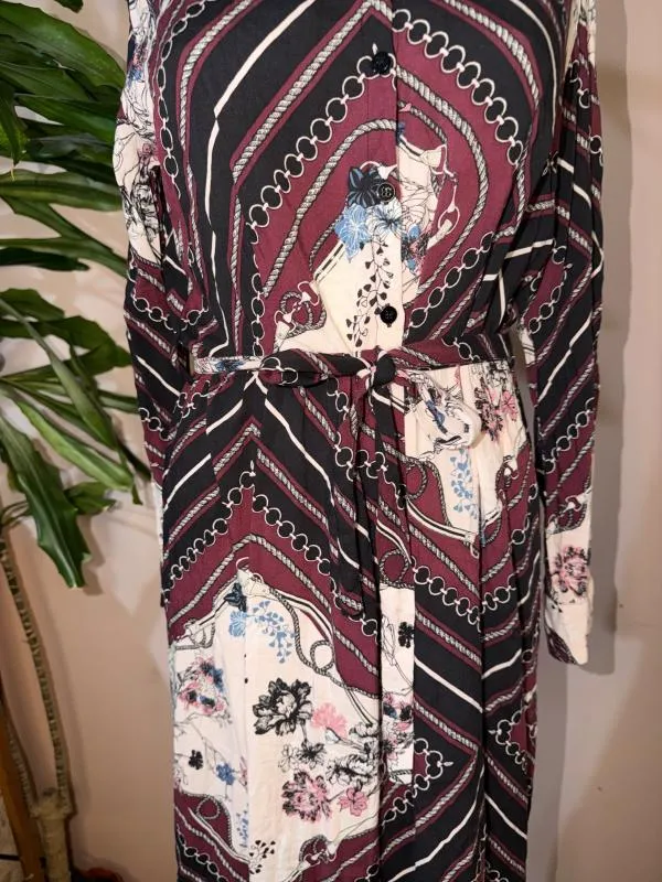 Rochie casual Jean Pascale XL | Multicolor, Maxi, Mânecă lungă, Oriental & Paisley, Vâscoză - Image 3