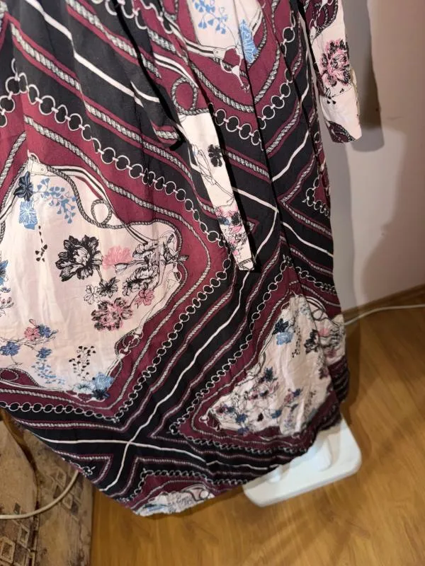 Rochie casual Jean Pascale XL | Multicolor, Maxi, Mânecă lungă, Oriental & Paisley, Vâscoză - Image 5