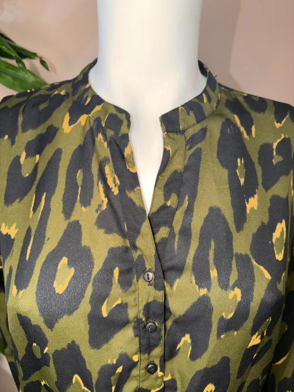 Rochie casual Only S | Khaki, Mini, Mânecă lungă, Animal print, Poliester - Image 2