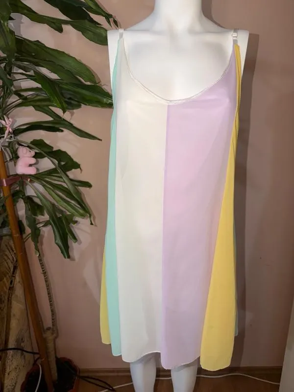 Rochie de vară S | Multicolor, Mini, Bretele subțiri, Abstract & Color Block, Poliester - Image 5