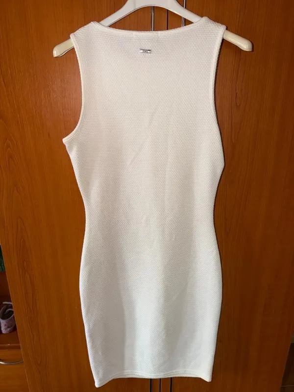 Rochie mulată Guess S | Alb, Mini, Fără mâneci, Abstract & Color Block - Image 6