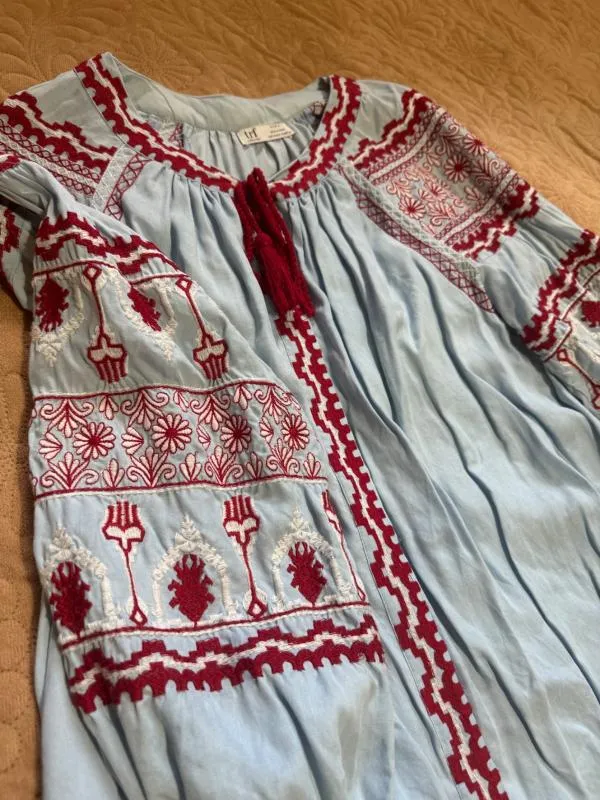 Rochie casual Zara XS | Bleu, Mini, Mânecă lungă - Image 2