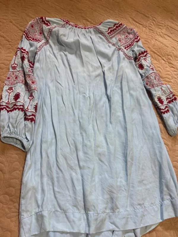 Rochie casual Zara XS | Bleu, Mini, Mânecă lungă - Image 3