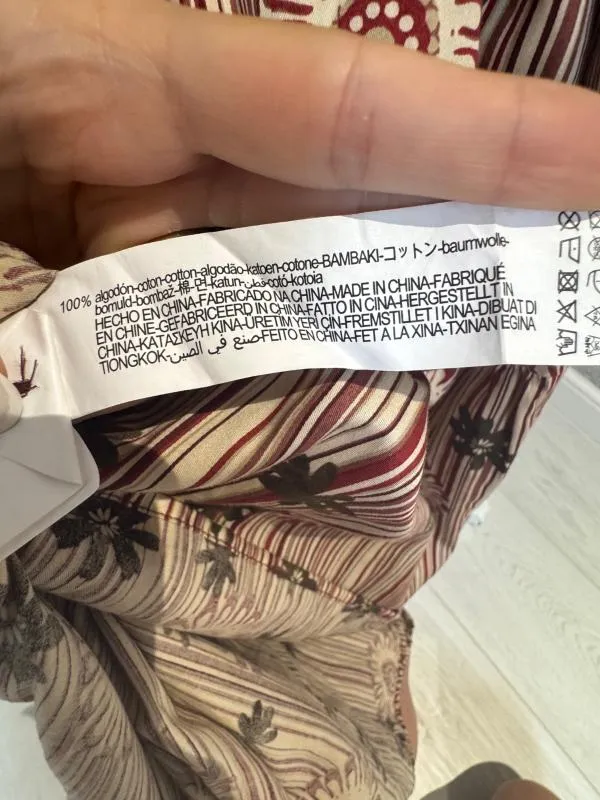 Rochie casual Zara S | Roșu, Maxi, Mânecă lungă, Oriental & Paisley - Image 3