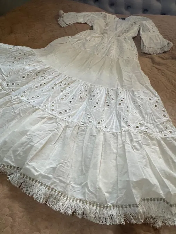 Rochie casual New Imperial S | Bej, Maxi, Mânecă trei sferturi - Image 3