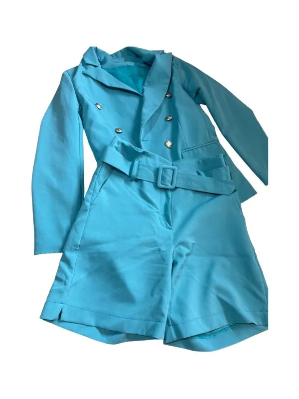 Costum cu sacou și pantaloni S | Turcoaz