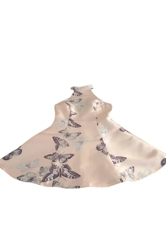 Rochie de vară Boohoo M | Bej, Midi, Cu umerii goi, Floral & Tropical, Poliester - Image 3