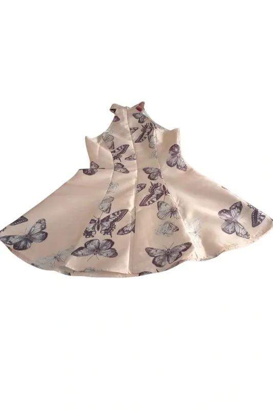 Rochie de vară Boohoo M | Bej, Midi, Cu umerii goi, Floral & Tropical, Poliester - Image 5