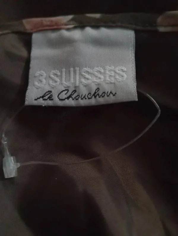 Rochie de vară 3Suisses M | Khaki, Maxi, Cu umerii goi, Tall, Floral & Tropical, Design asimetric, Poliester - Image 6