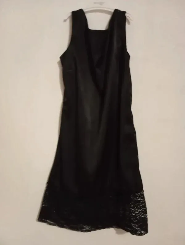 Rochie de seară Denny Rose XS | Negru, Midi, Cu umerii goi, Petite, Monocrom, Dantelă, Mătase - Image 2