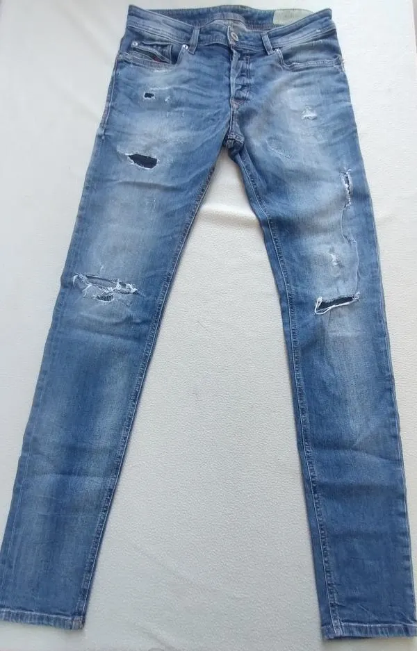 Blugi Diesel S | Albastru, Lungi, Slim fit, Rupți  Cu tăieturi - Image 2