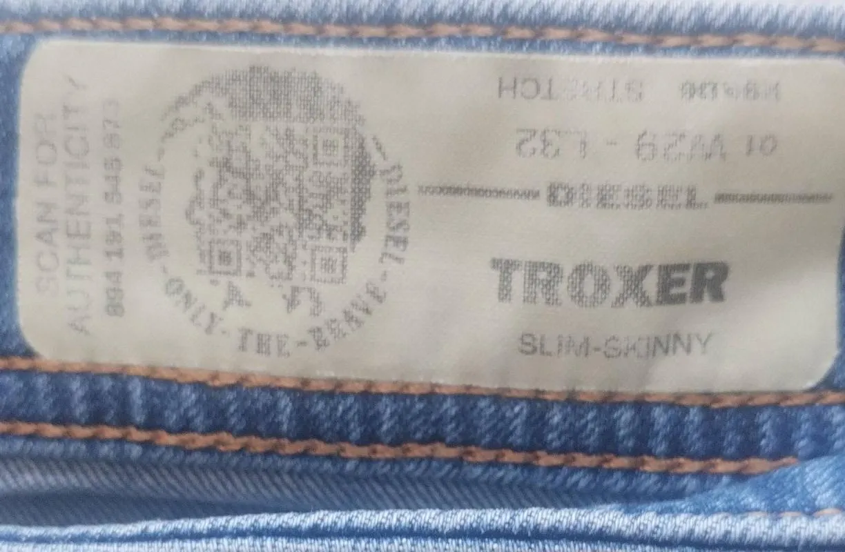 Blugi Diesel S | Albastru, Lungi, Slim fit, Rupți  Cu tăieturi - Image 4