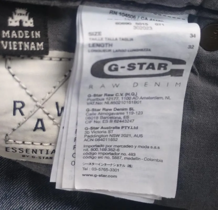 Blugi G-Star RAW L | Albastru, Lungi, Straight (Drepți) fit, Clasici  Simpli - Image 4