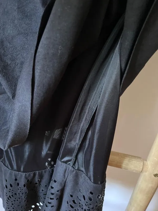 Rochie casual Desigual M | Negru, Mini, Mânecă scurtă, Logo, Dantelă, Sintetic - Image 10