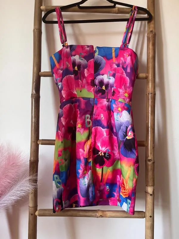 Rochie de vară Gbemi S | Multicolor, Mini, Bretele subțiri, Floral & Tropical, Sintetic - Image 10