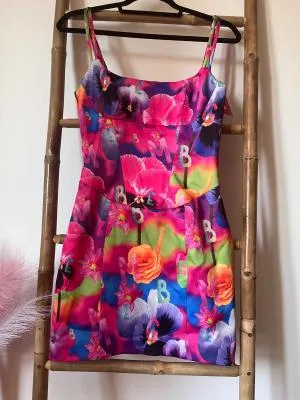 Rochie de vară Gbemi S | Multicolor, Mini, Bretele subțiri, Floral & Tropical, Sintetic