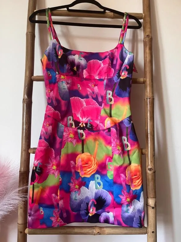 Rochie de vară Gbemi S | Multicolor, Mini, Bretele subțiri, Floral & Tropical, Sintetic - Image 3