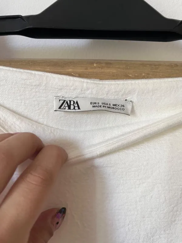 Compleu Zara S | Alb, Bumbac - Image 9