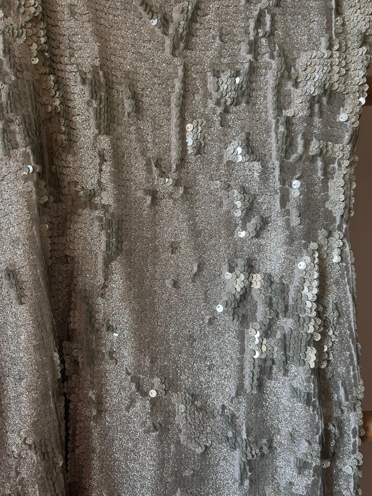 Rochie de ocazie Bershka M | Argintiu, Mini, Fără mâneci, Monocrom, Paiete - Image 7