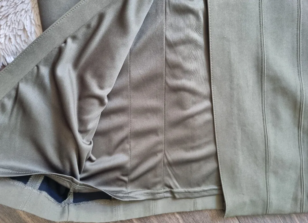 Rochie de seară Zara XS | Khaki, Midi, Cu umerii goi - Image 4