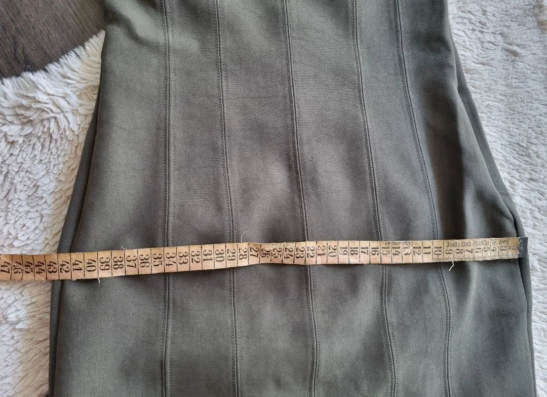 Rochie de seară Zara XS | Khaki, Midi, Cu umerii goi - Image 9