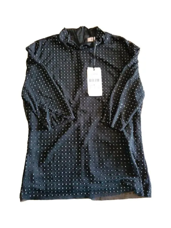 Bluză Oltre S | Negru, Normal, Mânecă trei sferturi, Regular fit, Poliester