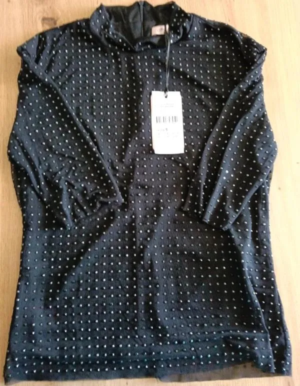 Bluză Oltre S | Negru, Normal, Mânecă trei sferturi, Regular fit, Poliester - Image 6